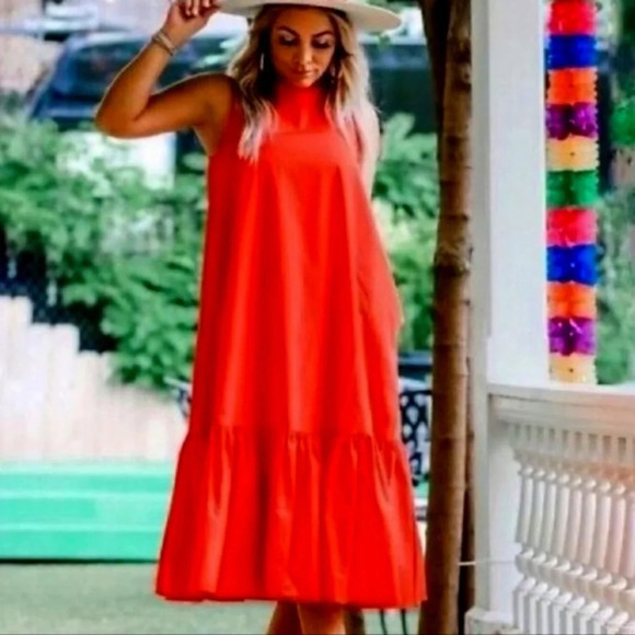 Christopher John Rodgers + Target Poplin Ruffled Hem Midi Dress - Picture 2 of 3